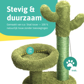 Moowi Cactus scratching pole with basket