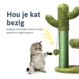 Moowi Cactus scratching pole with basket