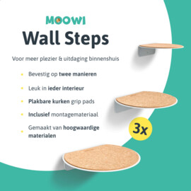 Moowi Wall Steps - Wit - 3 stuks